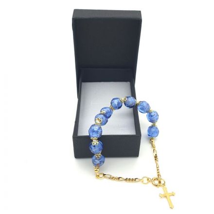 Bracelet verre de Murano Bleu