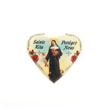 Magnet forme cœur Sainte Rita