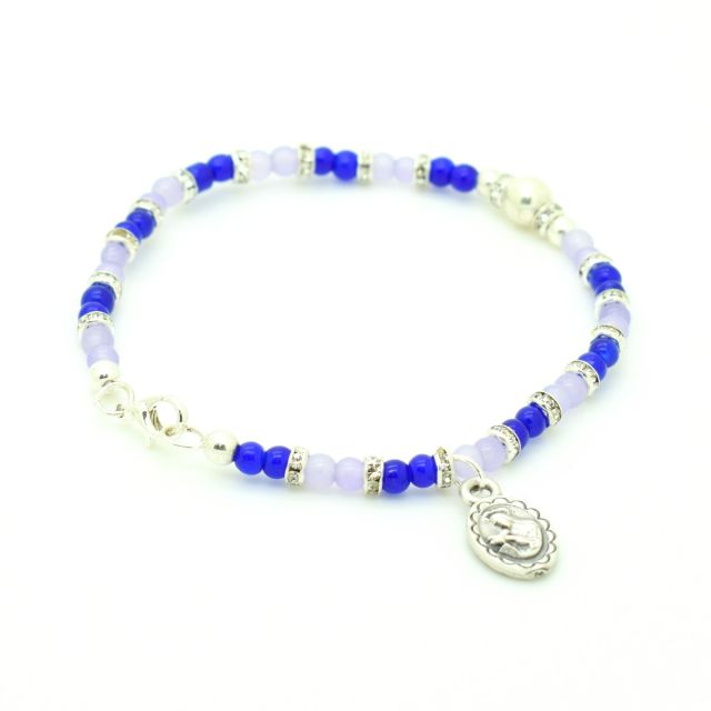 Bracelet bleu et blanc