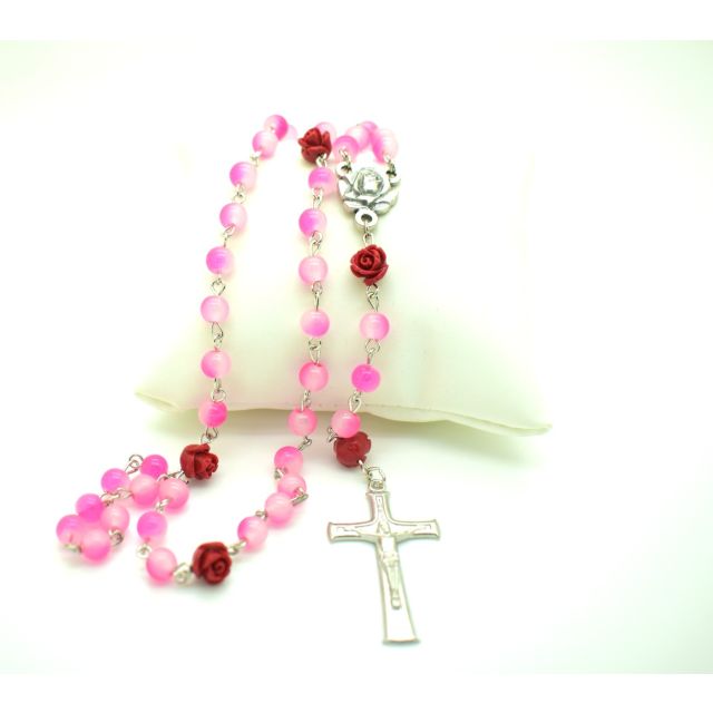 Chapelet Sainte Rita rose