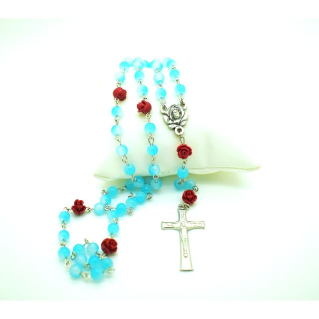 Chapelet Sainte Rita bleu