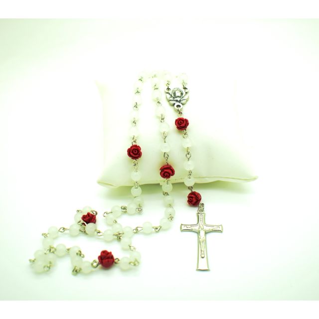 Chapelet Sainte Rita blanc