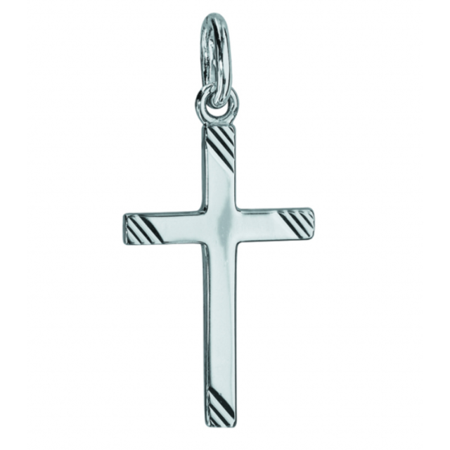 Croix argent rhodié