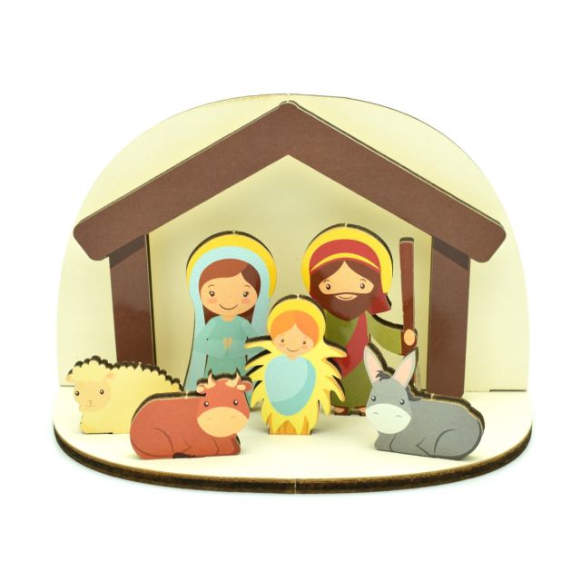 Crèche de Noël à monter