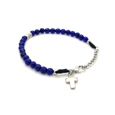 Bracelet en Agate bleue