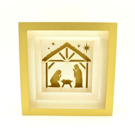 Cartes de Noël en relief "Nativité"