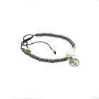 Bracelet hématite et croix en nacre 