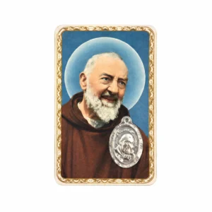 Carte médaille P. Pio avec prière