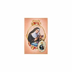 Médaille argentée Sainte Rita dans pochette transparente