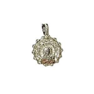 Médaille Sainte Rita en filigrane argent 925