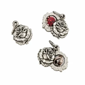 Médaille Ste Rita / rose 20 mm métal