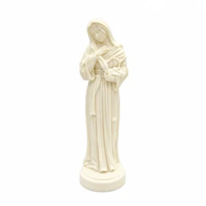 Statue Sainte Rita albâtre 12cm