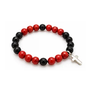 Bracelet sur élastique Col: rouge  "Rood"