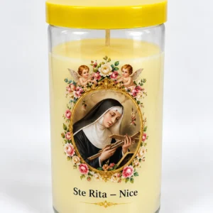 Cierge de neuvaine - Sainte Rita en médaillon
