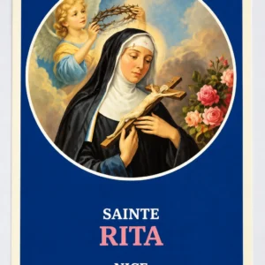 Carte postale Sainte Rita - Tableau rond bleu